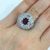 Vintage Ruby and Diamond Cluster Ring