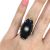 Edwardian Black Onyx and Diamond Ring