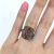 Art Deco Inspired Orange Sapphire and Diamond Ring