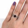 Modern Ruby and Diamond Engagement Ring