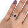 Vintage Inspired Ruby and Diamond Engagement Ring