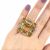 Modern Citrine and Green Quartz Ring