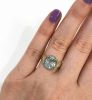 Vintage Aquamarine and Diamond Engagement Ring