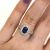 Modern Sapphire and Diamond Ring