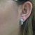 Modern Alexandrite and Diamond Huggie Earrings