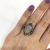 Dancing Greek Goddess Moonstone Intaglio and Sapphire Ring