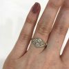Vintage Inspired .88ct Diamond Toi et Moi 18kt Ring