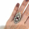 Vintage Ruby and Diamond Ring