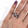 Art Deco Inspired Ruby and Diamond Engagement Ring