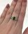 Modern Green Tourmaline and Diamond Ring