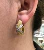 Vintage Diamond Huggie Earrings