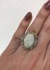 Vintage 4.98ct Opal and Diamond Ring in 18kt Yellow and White Gold