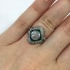 Art Deco Diamond and Emerald Ring