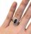 Modern Amethyst and Diamond Ring