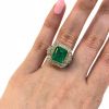 Vintage Emerald and Diamond Ring