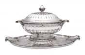Henri Lapparra 950 Fine Silver Soup Tureen