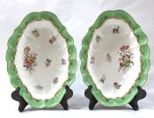 A Fine Pair Of Royal Worcester Oval Dessert Dishes, circa 1909