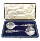 A Pair Of Sheffield Sterling Silver Serving Spoons, circa 1913