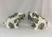 Pair of Ceramic Chinese Crested Dogs
