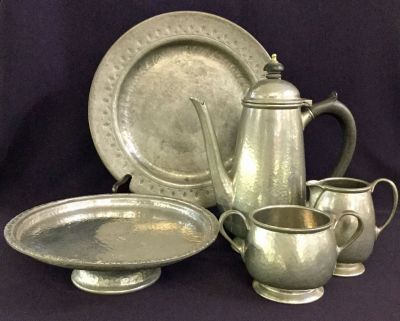  A Selection of Tudric Pewter in The Art & Crafts Style