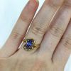 Vintage Yellow And White Gold Tanzanite Ring