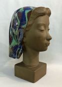 Aluminia (Royal Copenhagen) Stoneware Bust Of A Woman