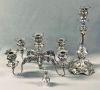 American Art Nouveau Silver Plate 5 Light Candelabra