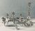 American Art Nouveau Silver Plate 5 Light Candelabra