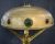 American Arts and Crafts “Jewelled” Brass Lamp