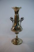 American Silver Butterfly Pedestal Vase