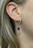 Vintage 2.35ct Amethyst Drop Earrings in 14kt Yellow Gold