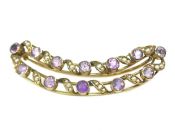 Amethyst and Pearl Brooch