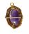 Antique Amethyst Cameo Brooch Pendant or Drop Holder
