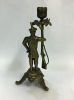 Antique Brass Figural Candlestick