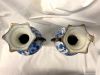 Antique Phoenix Ware Flow Blue Transfer Ware Mantel Vases