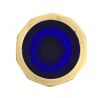 Antique Biedermeier Covered Jar In Cobalt Blue Glass