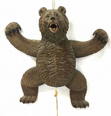Antique Black Forest Hand Carved Dancing Bear, circa 1880-1900