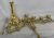 Antique Brass Menorah With Adjustable Arms & Candle Snuffer