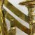 Antique Brass Menorah With Adjustable Arms & Candle Snuffer