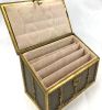 Antique Bronze and Leather Stationery Box