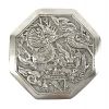 Antique Chinese Octagonal Box In 900 Fine Silver