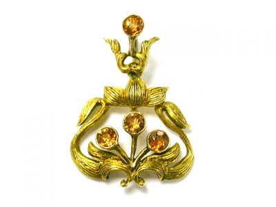 Antique Citrine Pendant