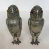 Antique Continental Silver Owl Form Salt & Pepper Castors
