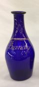 Antique English Bristol Blue Brandy Decanter