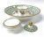 Antique French Porcelain Inkwell And Attached Stand