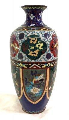 Antique Japanese Cloisonné Enamel Vase