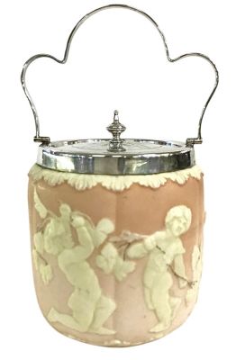 Antique Locke & Co. Shrub Hill Worcester Biscuit Barrel