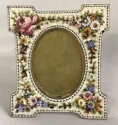 Antique Micro Mosaic Picture Frame, Made In Italy
