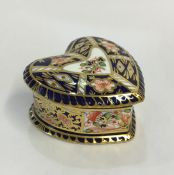 Royal Crown Derby Imari Derby Witches Heart Shaped Patch Box