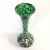 Antique Silver Overlay Green Glass Vase